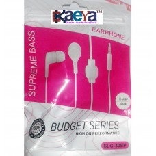 OkaeYa In-Ear Bass Earphone, Handsfree (white and black) (For Members Only)